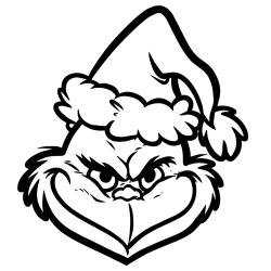 Desenho de Grinch para colorir e imprimir: número 14