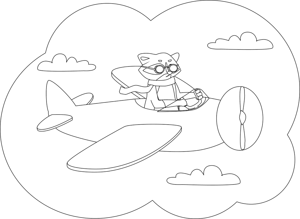 Desenho de Guaxinins para colorir