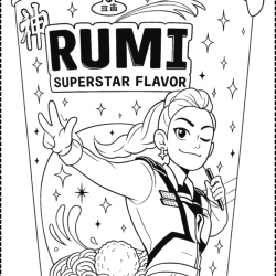 Desenho de Guerreiras do K Pop para colorir e imprimir: número 1