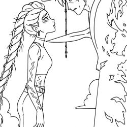 Desenho de Guerreiras do K Pop para colorir e imprimir: número 6