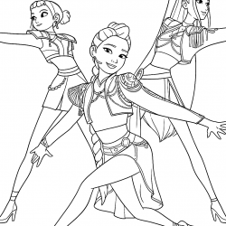 Desenho de Guerreiras do K Pop para colorir e imprimir: número 8