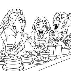 Desenho de Guerreiras do K Pop para colorir e imprimir: número 12