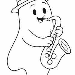 Desenho de Halloween para colorir e imprimir: número 1
