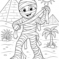 Desenho de Halloween para colorir e imprimir: número 7