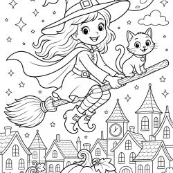 Desenho de Halloween para colorir e imprimir: número 8