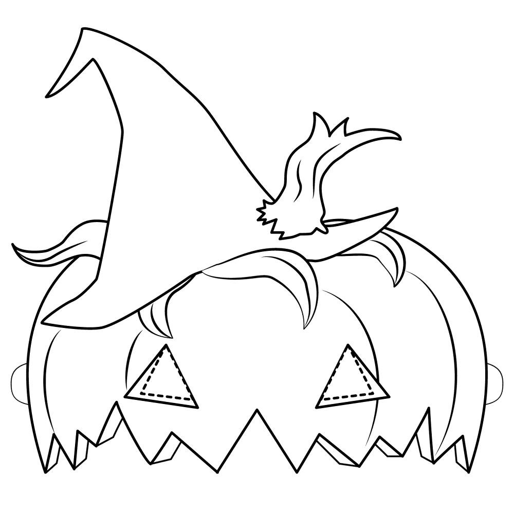 Desenho de Halloween para colorir e imprimir: número 14