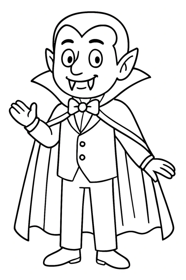 Desenho de Halloween para colorir e imprimir: número 22