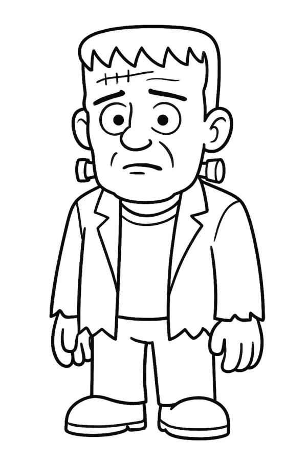 Desenho de Halloween para colorir e imprimir: número 23