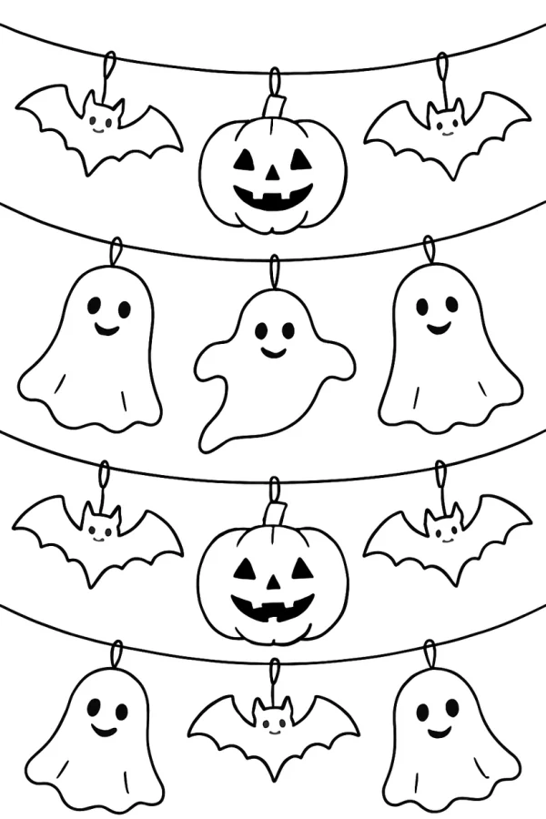 Desenho de Halloween para colorir e imprimir: número 26