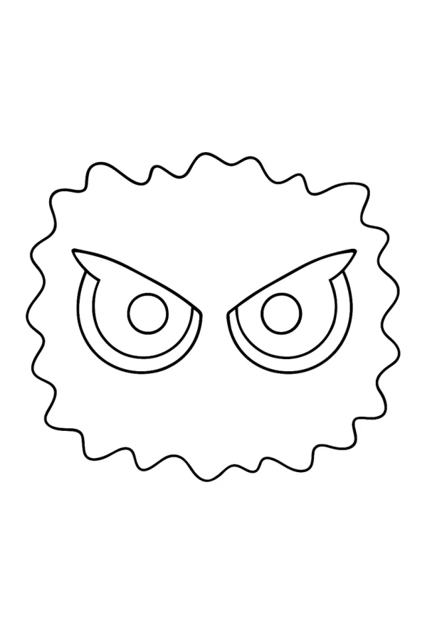 Desenho de Halloween para colorir e imprimir: número 27