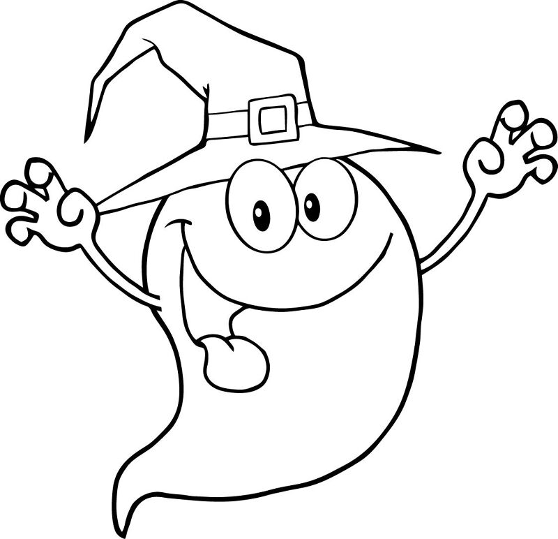 Desenho de Halloween para colorir e imprimir: número 30