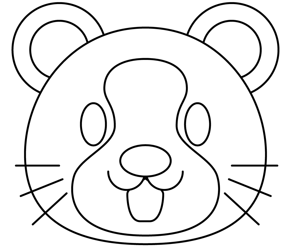 Desenho de Hamsters para colorir e imprimir: número 4