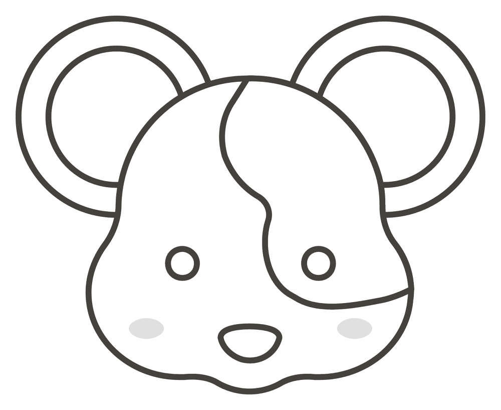 Desenho de Hamsters para colorir e imprimir: número 10
