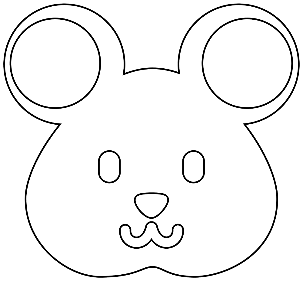 Desenho de Hamsters para colorir e imprimir: número 11