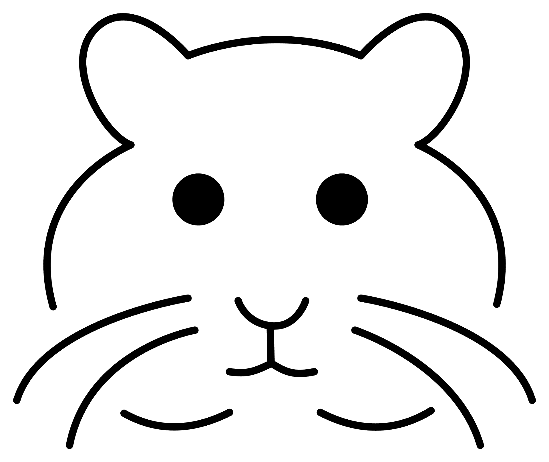 Desenho de Hamsters para colorir e imprimir: número 12