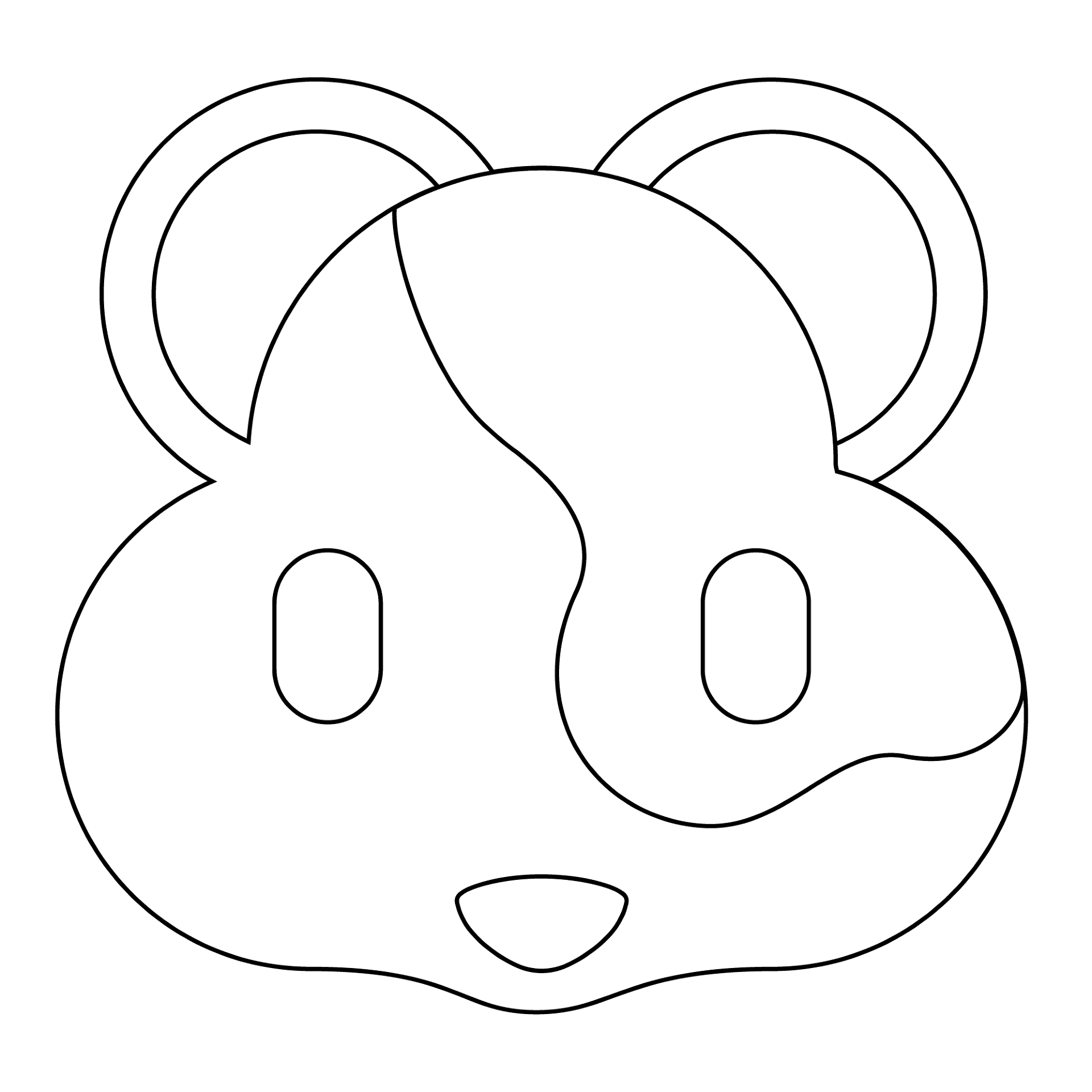 Desenho de Hamsters para colorir e imprimir: número 15