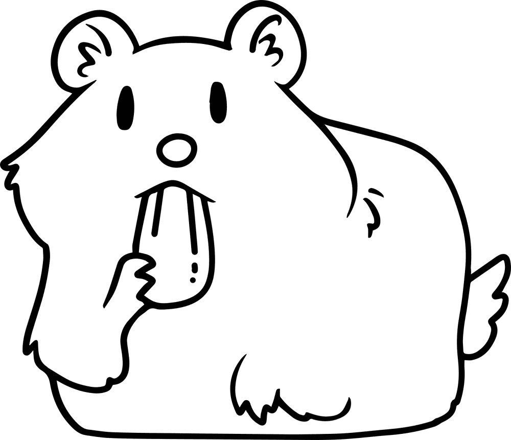 Desenho de Hamsters para colorir e imprimir: número 18