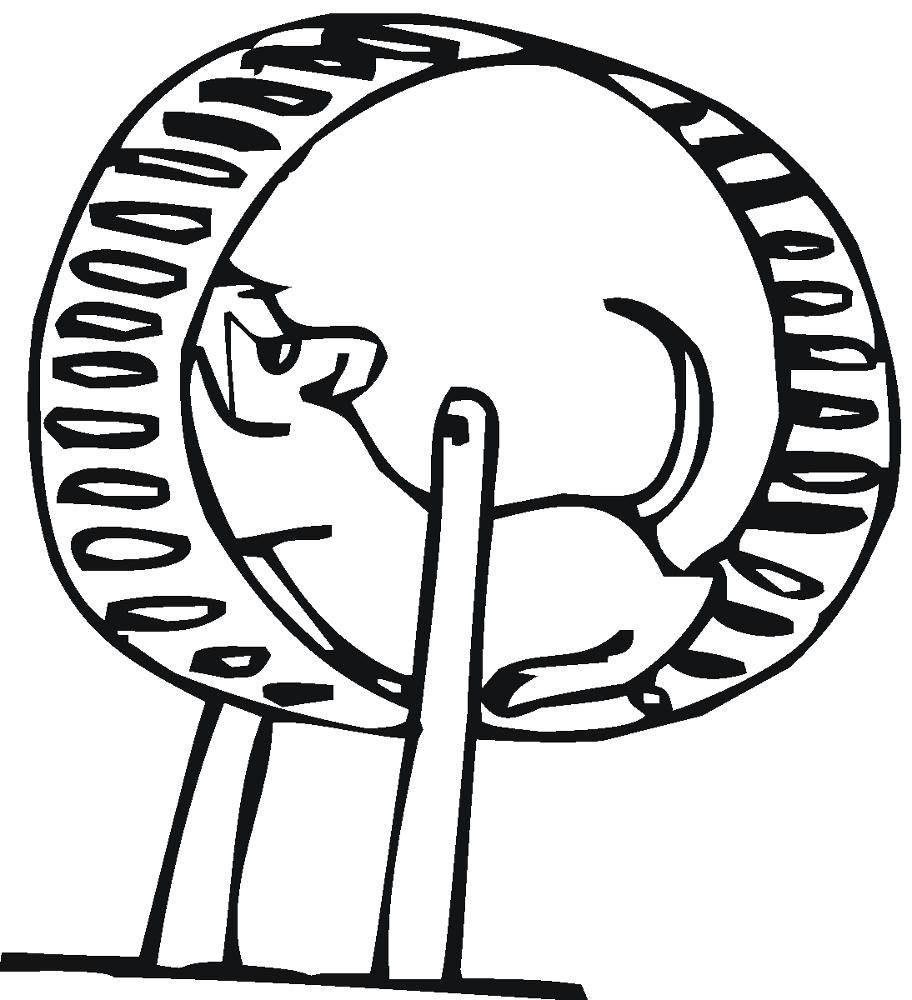 Desenho de Hamsters para colorir e imprimir: número 30
