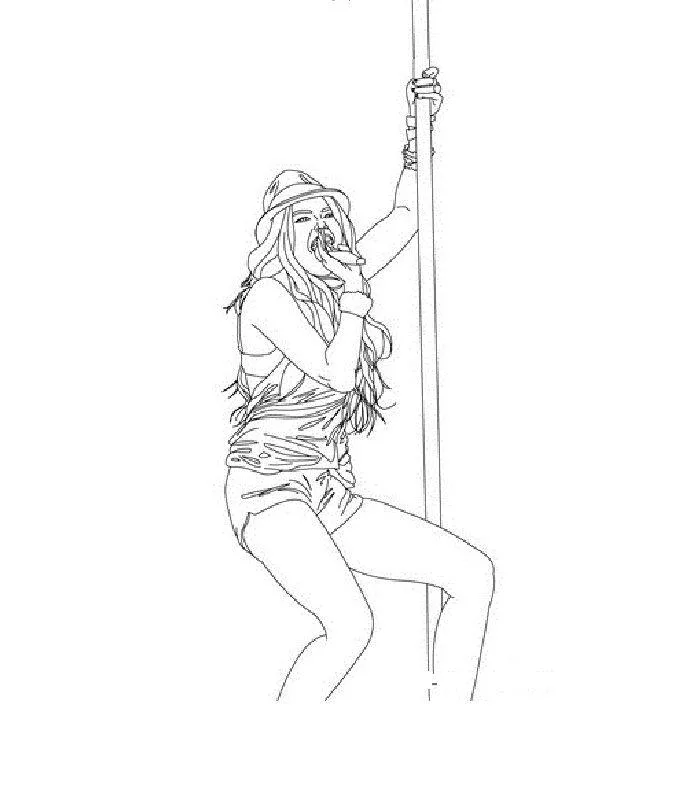 Desenho de Hannah Montana para colorir e imprimir: número 8