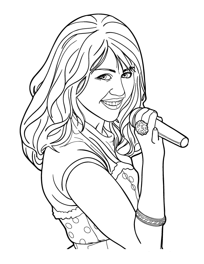 Desenho de Hannah Montana para colorir e imprimir: número 10