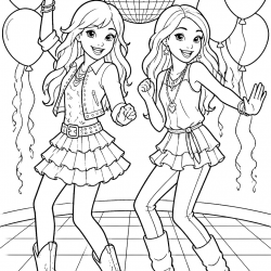 Desenho de Hannah Montana para colorir e imprimir: número 13