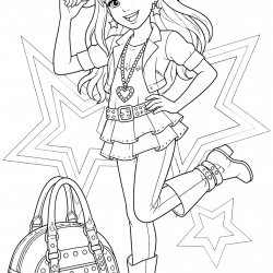 Desenho de Hannah Montana para colorir e imprimir: número 15