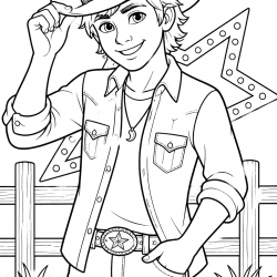 Desenho de Hannah Montana para colorir e imprimir: número 17