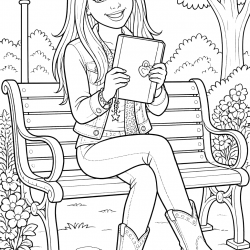 Desenho de Hannah Montana para colorir e imprimir: número 21