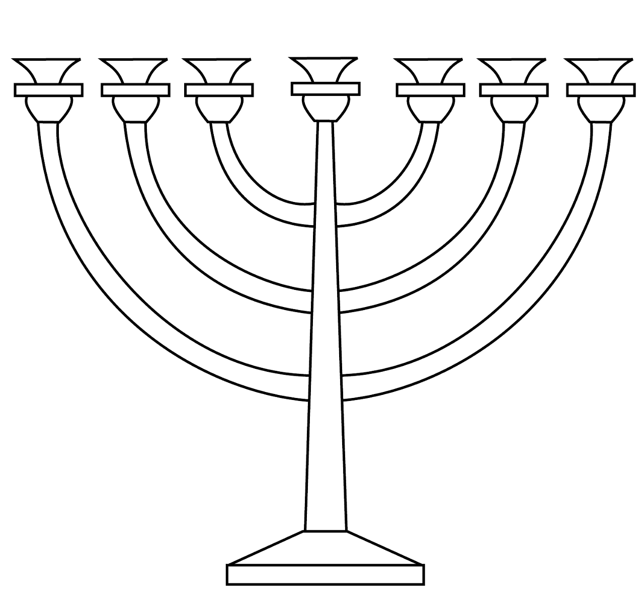 Desenho de Hanukkah para colorir e imprimir: número 12