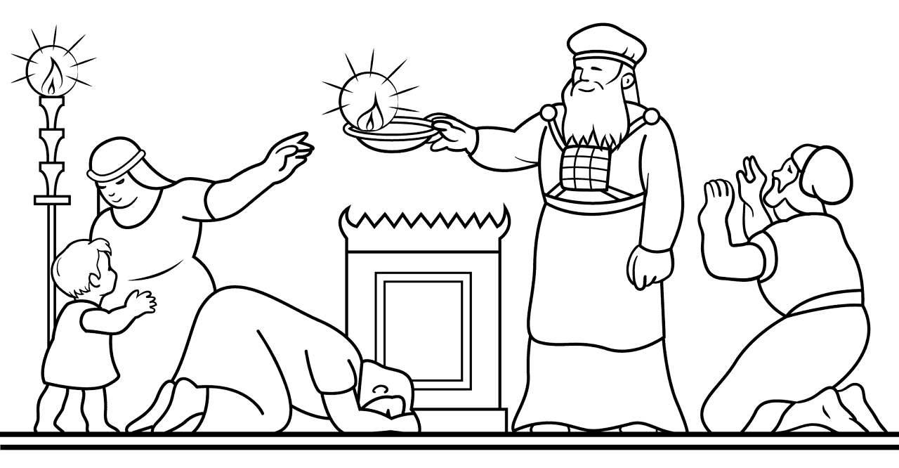 Desenho de Hanukkah para colorir e imprimir: número 13
