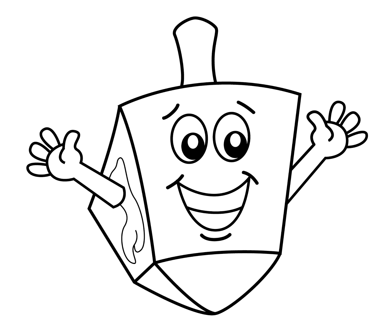 Desenho de Hanukkah para colorir e imprimir: número 18