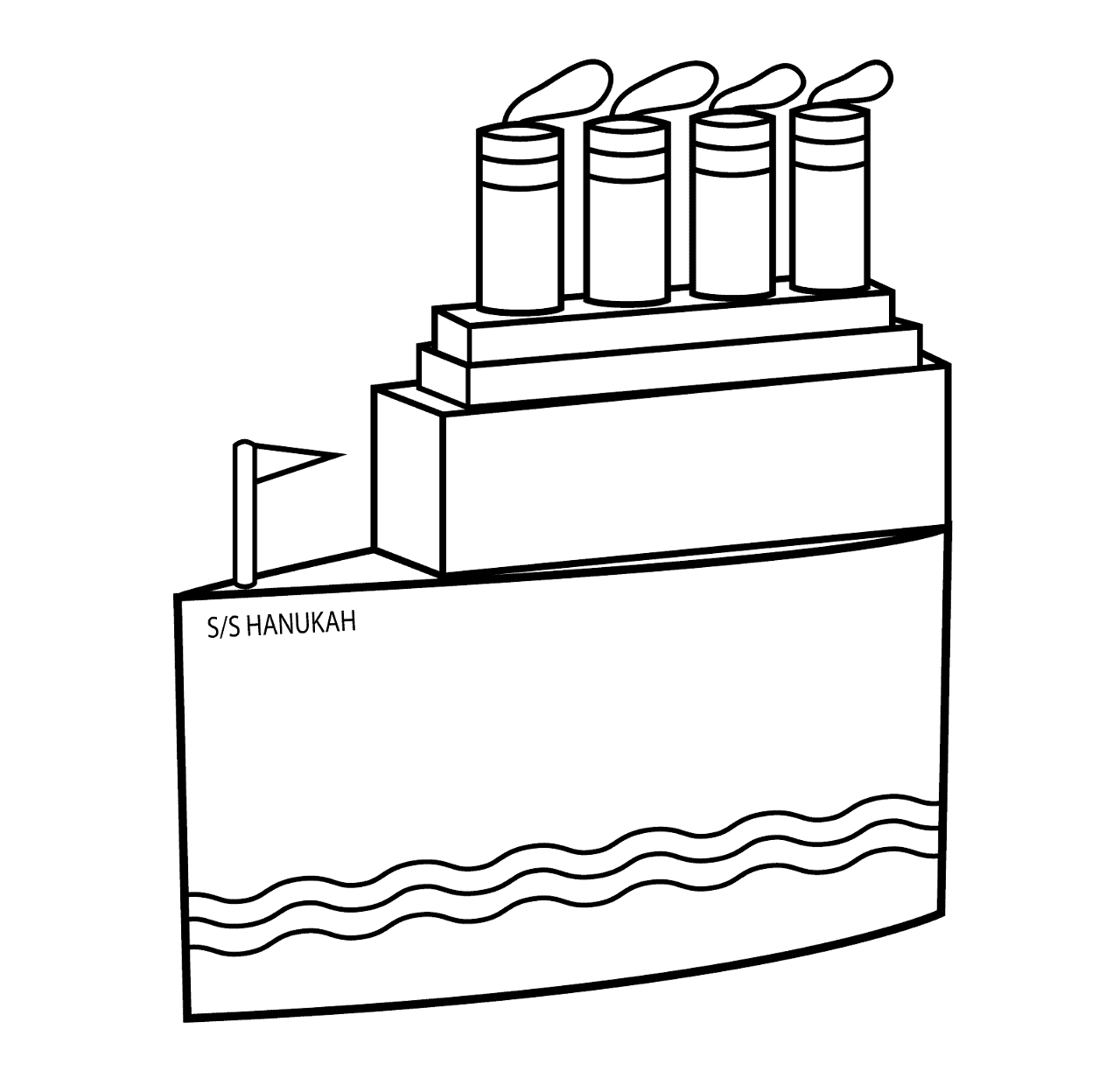 Desenho de Hanukkah para colorir e imprimir: número 22