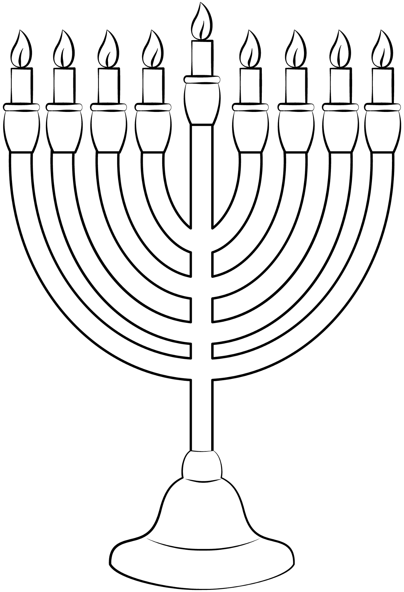 Desenho de Hanukkah para colorir e imprimir: número 24