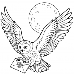 Desenho de Harry Potter para colorir e imprimir: número 4