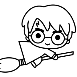 Desenho de Harry Potter para colorir e imprimir: número 6