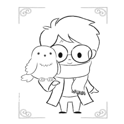 Desenho de Harry Potter para colorir e imprimir: número 7