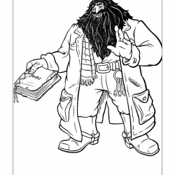 Desenho de Harry Potter para colorir e imprimir: número 8