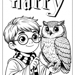 Desenho de Harry Potter para colorir e imprimir: número 10