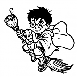 Desenho de Harry Potter para colorir e imprimir: número 11