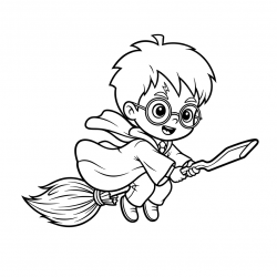 Desenho de Harry Potter para colorir e imprimir: número 16