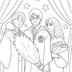 Desenho de Harry Potter para colorir e imprimir: número 19