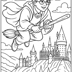 Desenho de Harry Potter para colorir e imprimir: número 24