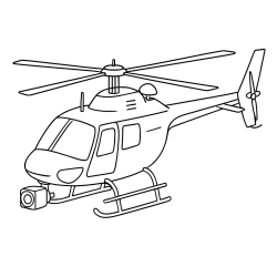 Desenho de Helicopteros para colorir e imprimir: número 4