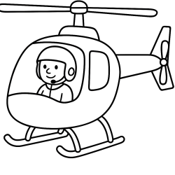 Desenho de Helicopteros para colorir e imprimir: número 7