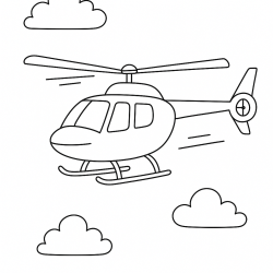 Desenho de Helicopteros para colorir e imprimir: número 12