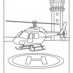 Desenho de Helicopteros para colorir e imprimir: número 13