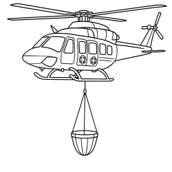 Desenho de Helicopteros para colorir e imprimir: número 14