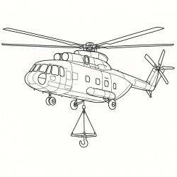 Desenho de Helicopteros para colorir e imprimir: número 15