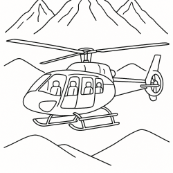 Desenho de Helicopteros para colorir e imprimir: número 16