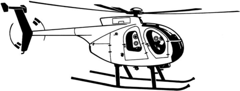Desenho de Helicopteros para colorir e imprimir: número 18